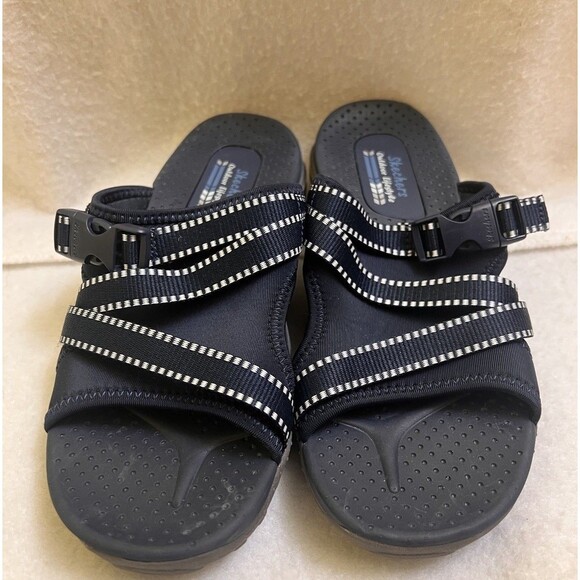 NWOB SKECHERS Outdoor Lifestyle Ladies Perfect Planning Slide Reggae Navy Size 7 - Picture 4 of 7
